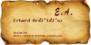Erhard Arétász névjegykártya